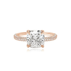 Dome Pave Diamond Engagement Ring