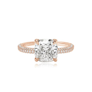 Dome Pave Diamond Engagement Ring