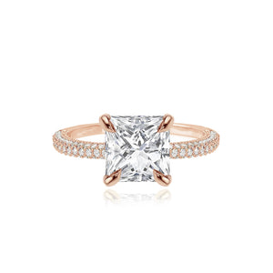 Dome Pave Diamond Engagement Ring