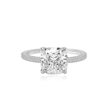 Load image into Gallery viewer, Large Valencia Diamond Shape Engagement Pave Ring
