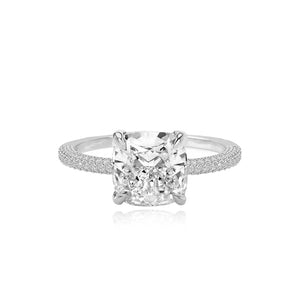 Dome Pave Diamond Engagement Ring