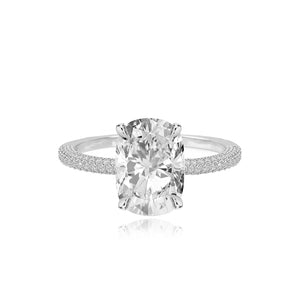 Dome Pave Diamond Engagement Ring