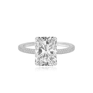 Dome Pave Diamond Engagement Ring