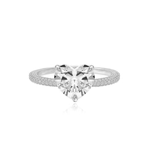 Dome Pave Diamond Engagement Ring