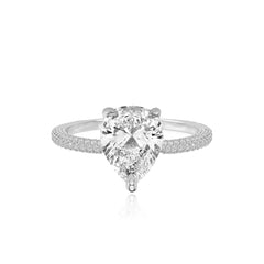 Dome Pave Diamond Engagement Ring
