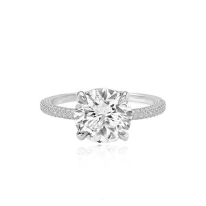 Dome Pave Diamond Engagement Ring