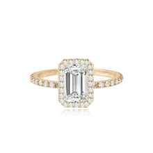 Load image into Gallery viewer, Large Bezel Border Pave Engagement Ring
