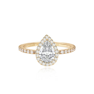 Pave Bezel Engagement Ring