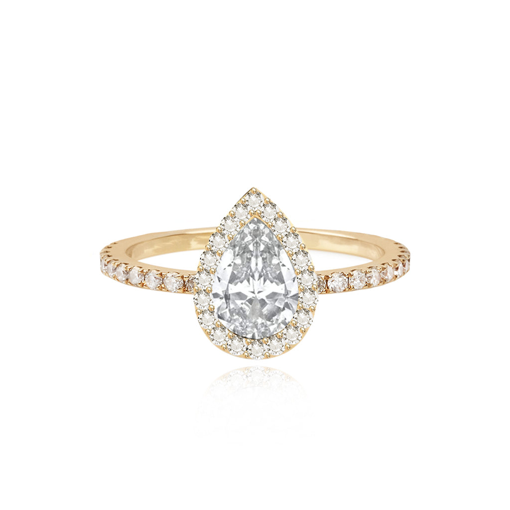 Pave Bezel Engagement Ring