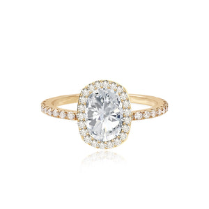 Pave Bezel Engagement Ring