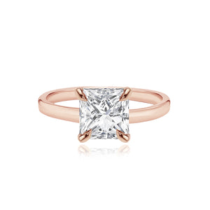 Diamond Thick Solid Plain Band Engagement Ring