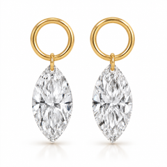 Lab Diamond Floating Earring Charm