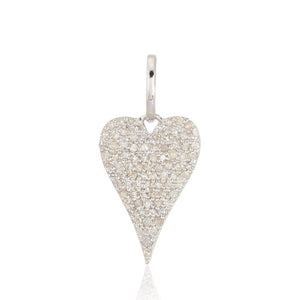 Large Pave Heart Charm