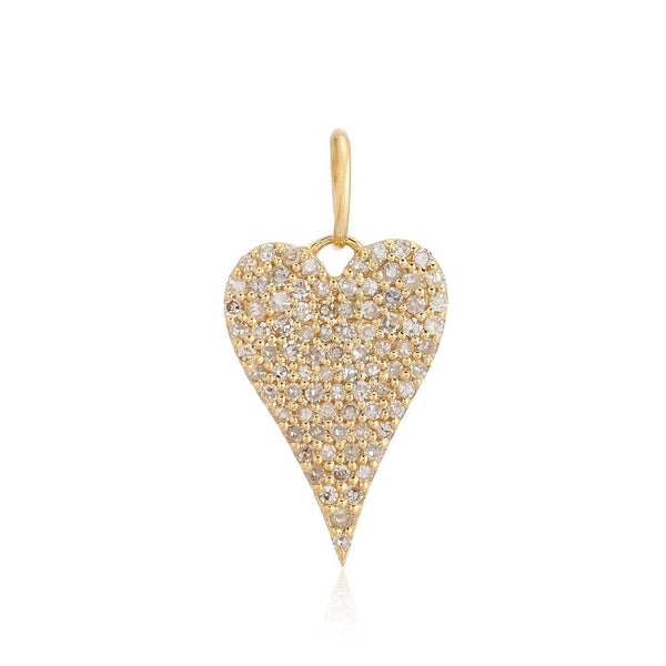 Large Pave Heart Charm
