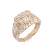 Load image into Gallery viewer, Diamond Baguette Signet Ring
