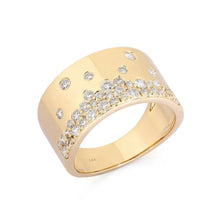 Load image into Gallery viewer, Scattered Diamond Inlay Thick Ring
