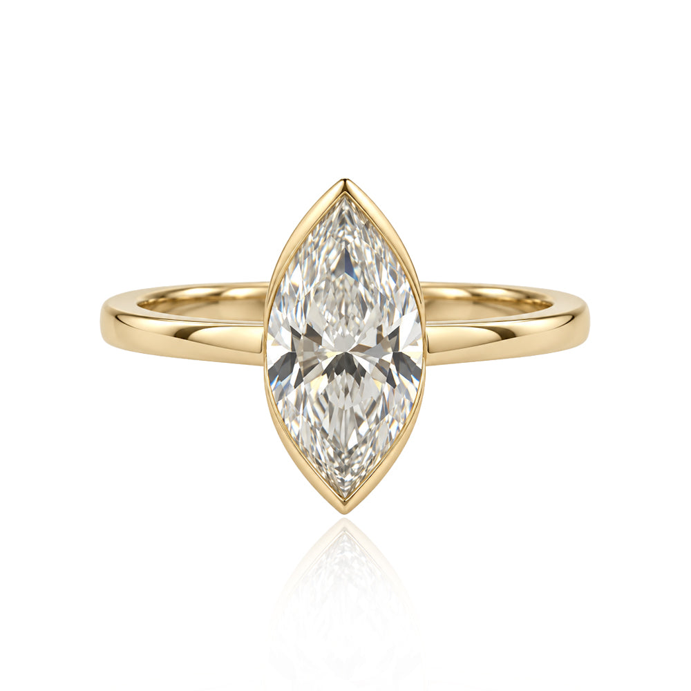 Marquise Half Bezel Ring