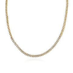 Marquise Illusion Tilted Pave Golden Necklace