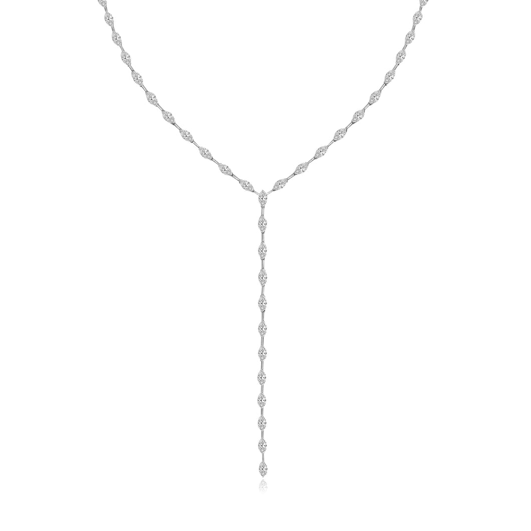 Marquise Diamond Lariat Necklace
