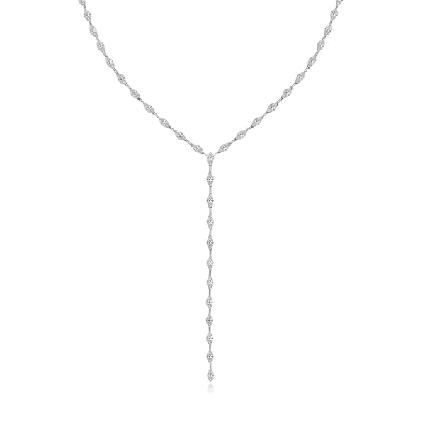 Marquise Diamond Lariat Necklace