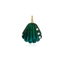 Load image into Gallery viewer, Medium Three Diamond Shell Stone Charm
