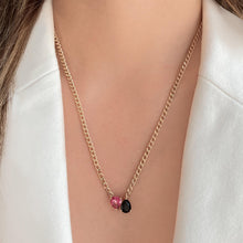 Load image into Gallery viewer, Medium Two-Gemstones Necklace
