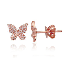 Load image into Gallery viewer, Medium Pave Butterfly Stud
