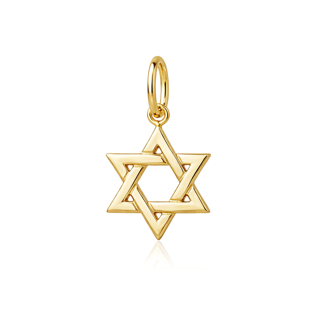 Mini Gold Star of David Charm