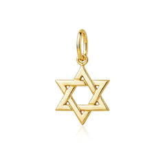 Mini Gold Star of David charm in 14k gold, a meaningful piece of luxury personalized jewelry.