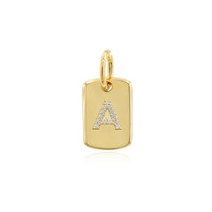 Mini Initial Plate Charm