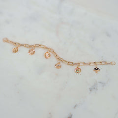 Mini Round Initial and Bezel Charm