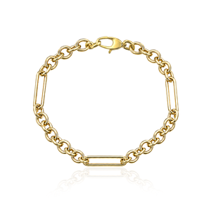 Mixed Paperclip Link Chain Bracelet