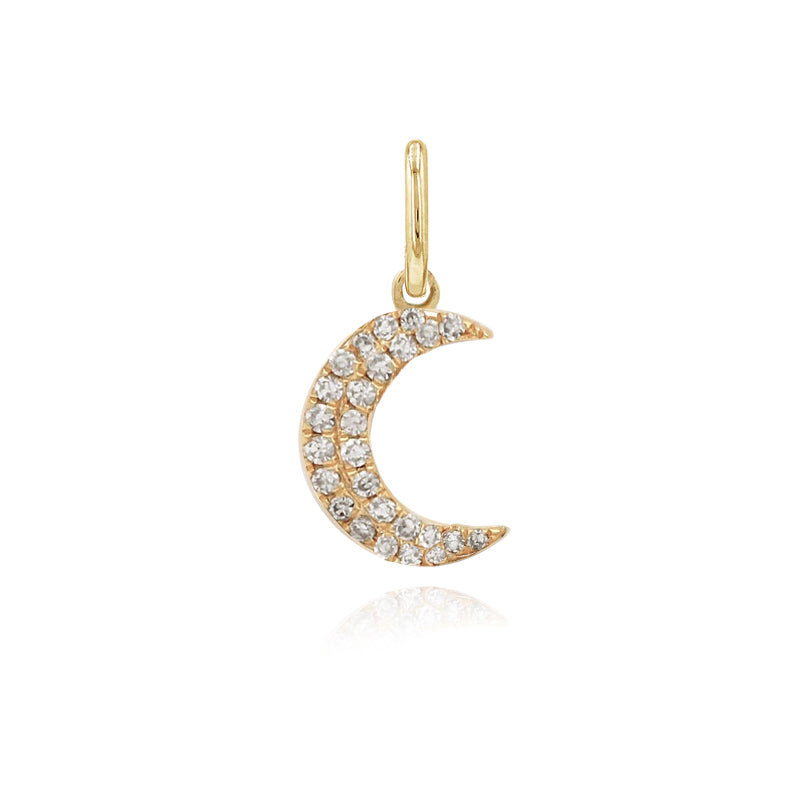 Mini Pave Moon Charm