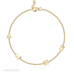 Multi Gold Initials Bracelet
