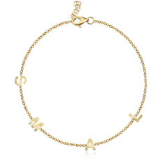 Multi Gold Initials Bracelet