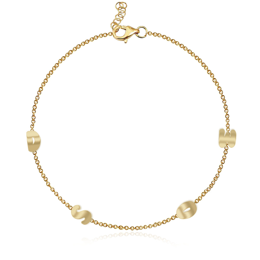 Multi Gold Initials Bracelet