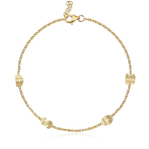 Multi Gold Initials Bracelet