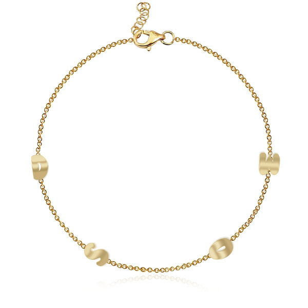 Multi Gold Initials Bracelet