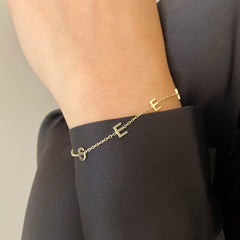 Multi Gold Initials Bracelet