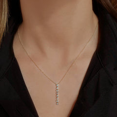 Multi Shape Bezel Diamond Necklace