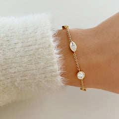 Multi Shape Lab Diamond Bezel Bracelet