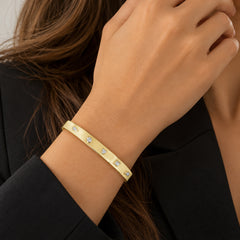 Multi Shape Diamond Clip On Bangle