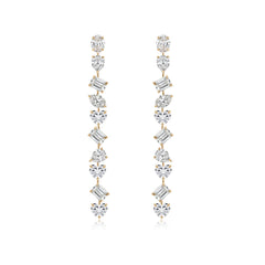 Dangling Multi Shape Drop Earrings