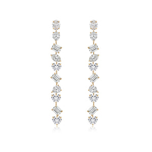 Dangling Multi Shape Drop Earrings