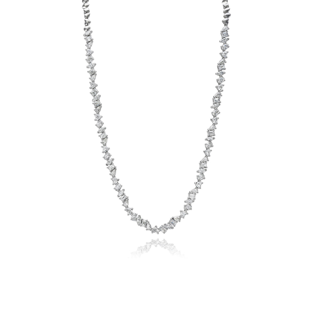 Multi Shape Diamond Tennis Necklace – Alev Jewelry