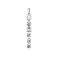 Multi-shape lab-grown diamond drop-down jacket earring in 14K whitegold, 4 carats total weight