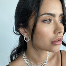 Load image into Gallery viewer, Medium Multi Shape Diamond Round Swirl Earrings
