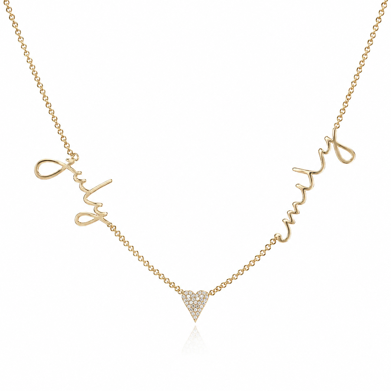 Multiple Handwriting Names Necklace