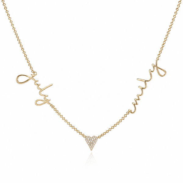 Multiple Handwriting Names Necklace