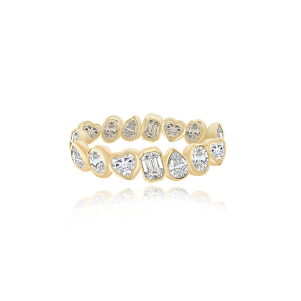 Multi Shape Bezel Bridal Eternity Ring